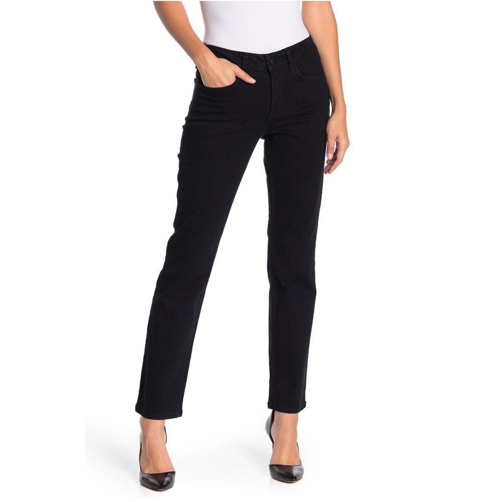 NYDJ Black Marilyn Straight Leg Jeans 00P NEW NWT